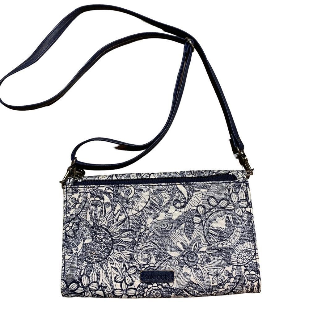 Sakroots‎ Campus Mini Crossbody Blue White Floral